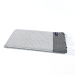 Turkish Towel, Beach Bath Towel, Moonessa Milan Series, Handwoven, Combed Natural Cotton, 410g, Black, horizontal