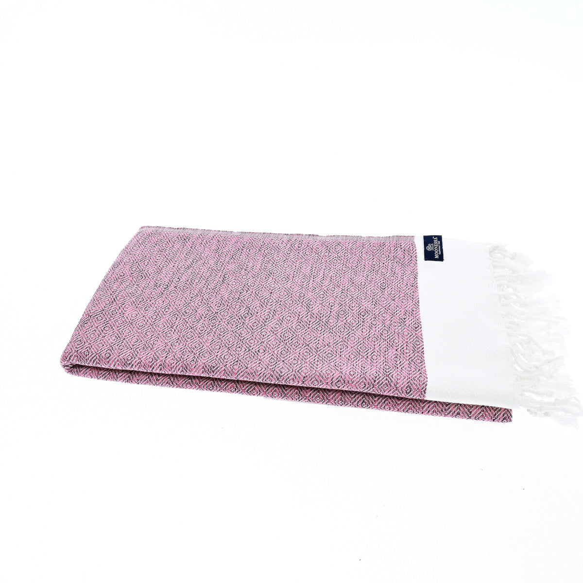 Turkish Towel, Beach Bath Towel, Moonessa Madrid Series, Handwoven, Combed Natural Cotton, 420g, Mauve, horizontal