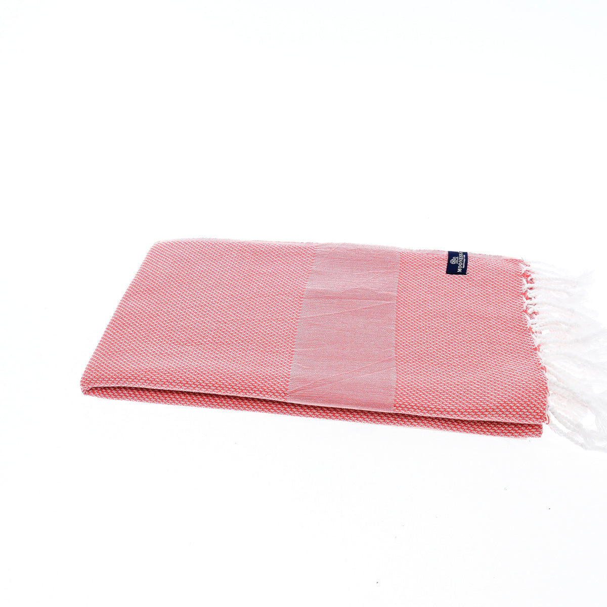 Turkish Towel, Beach Bath Towel, Moonessa Berlin Series, Handwoven, Combed Natural Cotton, 400g, Dark Orange, horizontal