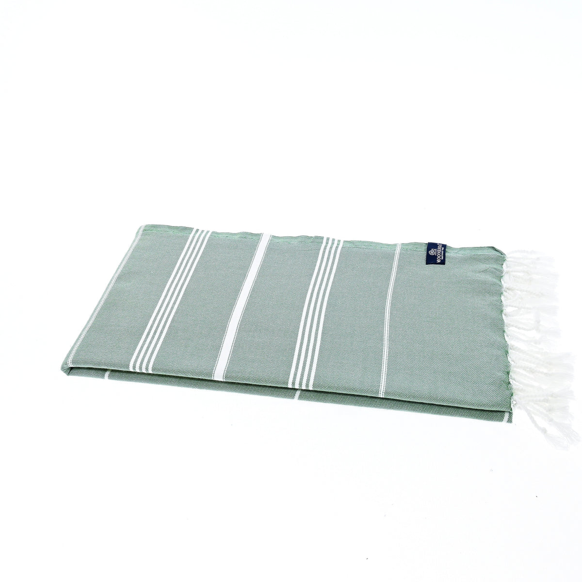 Turkish Towel, Beach Bath Towel, Moonessa Buldan Series, Handwoven, Combed Natural Cotton, 330g, Khaki Green, horizontal