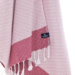 Turkish Towel, Beach Bath Towel, Moonessa Milan Series, Handwoven, Combed Natural Cotton, 410g, Velvet, hanging close-up