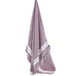 Turkish Towel, Beach Bath Towel, Moonessa Istanbul Series, Handwoven, Combed Natural Cotton, 490g,Mauve, hanging