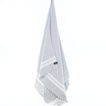 Turkish Towel, Beach Bath Towel, Moonessa Istanbul Series, Handwoven, Combed Natural Cotton, 490g, Grey-White, hanging