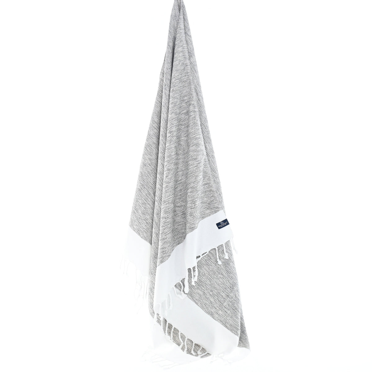 Turkish Towel, Beach Bath Towel, Moonessa Madrid Series, Handwoven, Combed Natural Cotton, 420g, Beige, hanging