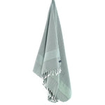 Turkish Towel, Beach Bath Towel, Moonessa Berlin Series, Handwoven, Combed Natural Cotton, 400g, Khaki Green, hanging