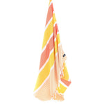 Turkish Towel, Beach Bath Towel, Moonessa Gold Coast Series, Handwoven, Combed Natural Cotton, 420g, Sunshine, hanging