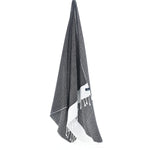 Turkish Towel, Beach Bath Towel, Moonessa Helsinki Series, Handwoven, Combed Natural Cotton, 350g, Black, hanging