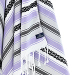 Turkish Towel, Beach Bath Towel, Moonessa Mexican Series, Handwoven, Combed Natural Cotton, 350g, Purple, hanging close-up