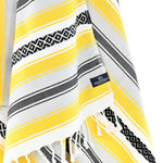 Turkish Towel, Beach Bath Towel, Moonessa Mexican Series, Handwoven, Combed Natural Cotton, 350g, Yellow, hanging close-up