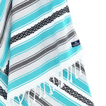 Turkish Towel, Beach Bath Towel, Moonessa Mexican Series, Handwoven, Combed Natural Cotton, 350g, Dark Turquoise, hanging close-up