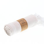 Turkish Towel, Beach Bath Towel, Moonessa Buldan Series, Handwoven, Combed Natural Cotton, 330g, Beige, roll