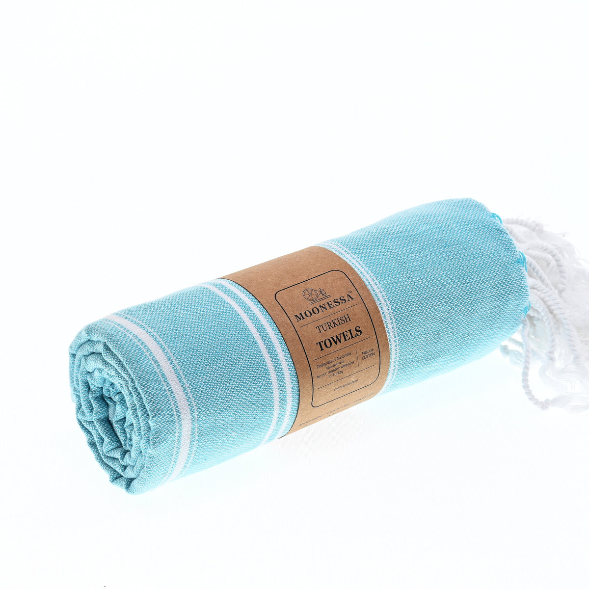 Turkish Towel, Beach Bath Towel, Moonessa Buldan Series, Handwoven, Combed Natural Cotton, 330g, Mint, roll