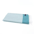 Turkish Towel, Beach Bath Towel, Moonessa Milan Series, Handwoven, Combed Natural Cotton, 410g, Teal, horizontal