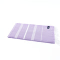 Turkish Towel, Beach Bath Towel, Moonessa Buldan Series, Handwoven, Combed Natural Cotton, 330g, Lilac, horizontal