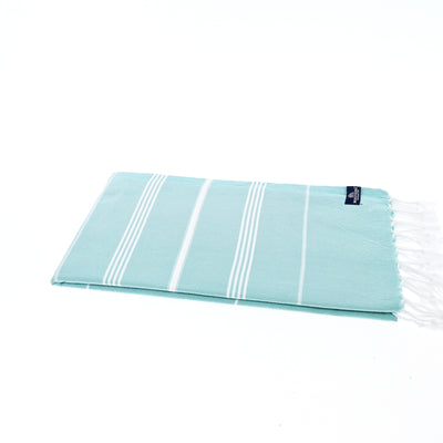 Turkish Towel, Beach Bath Towel, Moonessa Buldan Series, Handwoven, Combed Natural Cotton, 330g, Mint, horizontal