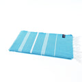 Turkish Towel, Beach Bath Towel, Moonessa Buldan Series, Handwoven, Combed Natural Cotton, 330g, Turquoise, horizontal