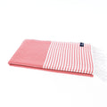 Turkish Towel, Beach Bath Towel, Moonessa Perth Series, Handwoven, Combed Natural Cotton, 400g, Dark Orange, horizontal
