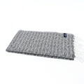 Turkish Towel, Beach Bath Towel, Moonessa Nairobi Series, Handwoven, Combed Natural Cotton, 470g, Black-Grey, horizontal