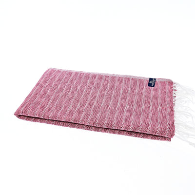 Turkish Towel, Beach Bath Towel, Moonessa Nairobi Series, Handwoven, Combed Natural Cotton, 470g, Rose Pink-Mauve, horizontal