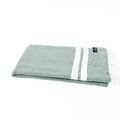 Turkish Towel, Beach Bath Towel, Moonessa Istanbul Series, Handwoven, Combed Natural Cotton, 490g, Khaki-White, horizontal