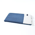 Turkish Towel, Beach Bath Towel, Moonessa Helsinki Series, Handwoven, Combed Natural Cotton, 350g, Navy, horizontal