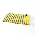 Turkish Towel, Beach Bath Towel, Moonessa Oxford Series, Handwoven, Combed Natural Cotton, 410g, Navy-Yellow, horizontal