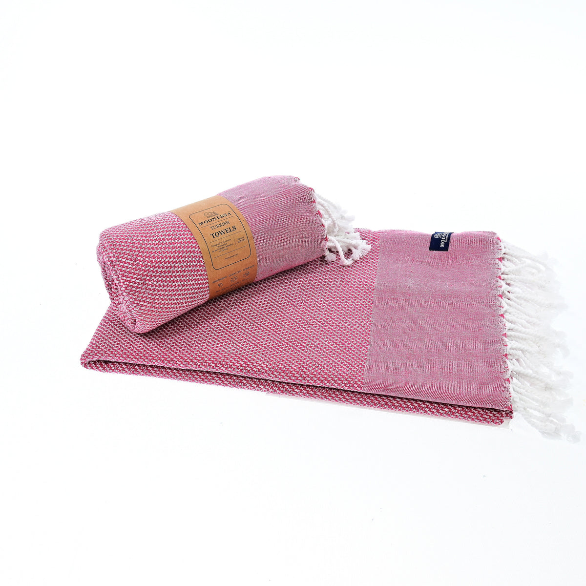 Turkish Towel, Beach Bath Towel, Moonessa Berlin Series, Handwoven, Combed Natural Cotton, 400g, Velvet, roll & horizontal