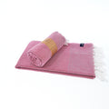 Turkish Towel, Beach Bath Towel, Moonessa Berlin Series, Handwoven, Combed Natural Cotton, 400g, Velvet, roll & horizontal 2