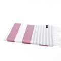Turkish Towel, Beach Bath Towel, Moonessa Avalon Series, Handwoven, Combed Natural Cotton, 300g, Mauve-Grey, horizontal