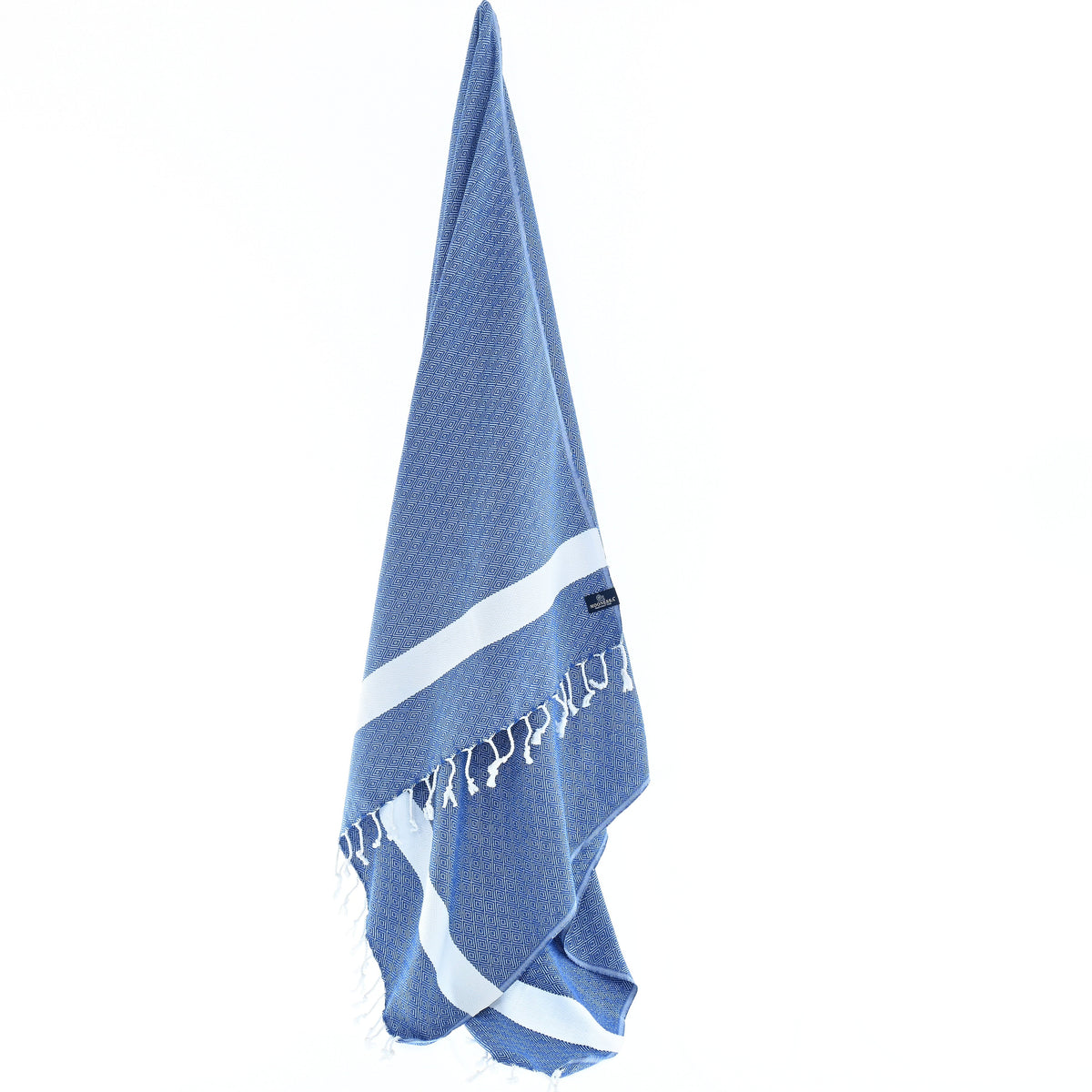 Turkish Towel, Beach Bath Towel, Moonessa Sydney Series, Handwoven, Combed Natural Cotton, 410g, RoyalBlue, hanging