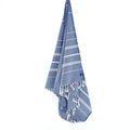 Turkish Towel, Beach Bath Towel, Moonessa Buldan Series, Handwoven, Combed Natural Cotton, 330g, Navy, hanging