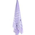 Turkish Towel, Beach Bath Towel, Moonessa Buldan Series, Handwoven, Combed Natural Cotton, 330g, Lilac, hanging