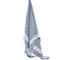 Turkish Towel, Beach Bath Towel, Moonessa Istanbul Series, Handwoven, Combed Natural Cotton, 490g, Navy-White, hanging