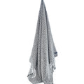 Turkish Towel, Beach Bath Towel, Moonessa Nairobi Series, Handwoven, Combed Natural Cotton, 470g, Black-Grey, hanging