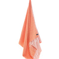Turkish Towel, Beach Bath Towel, Moonessa Nairobi Series, Handwoven, Combed Natural Cotton, 470g, Orange-Melon, hanging