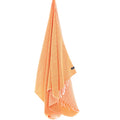 Turkish Towel, Beach Bath Towel, Moonessa Nairobi Series, Handwoven, Combed Natural Cotton, 470g, Orange-Yellow, hanging