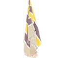 Turkish Towel, Beach Bath Towel, Moonessa Gold Coast Series, Handwoven, Combed Natural Cotton, 420g, Damson-Yellow, hanging