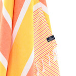 Turkish Towel, Beach Bath Towel, Moonessa Gold Coast Series, Handwoven, Combed Natural Cotton, 420g, Sunshine, hanging close-up