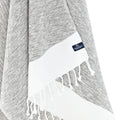 Turkish Towel, Beach Bath Towel, Moonessa Madrid Series, Handwoven, Combed Natural Cotton, 420g, Beige, hanging close-up