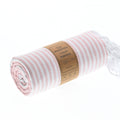 Turkish Towel, Beach Bath Towel, Moonessa Perth Series, Handwoven, Combed Natural Cotton, 400g, Candy Pink, roll