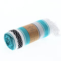 Turkish Towel, Beach Bath Towel, Moonessa Mexican Series, Handwoven, Combed Natural Cotton, 350g, Dark Turquoise, roll